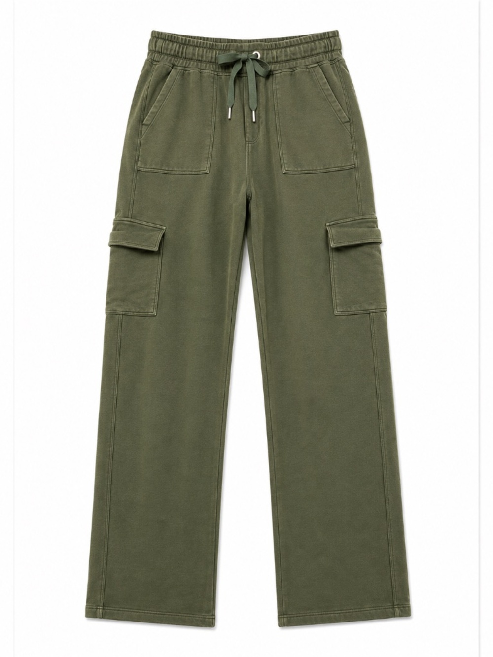 Calvin Klein Performance Olive Green Fleece Cargo Jogger Sweatpants Women's Size